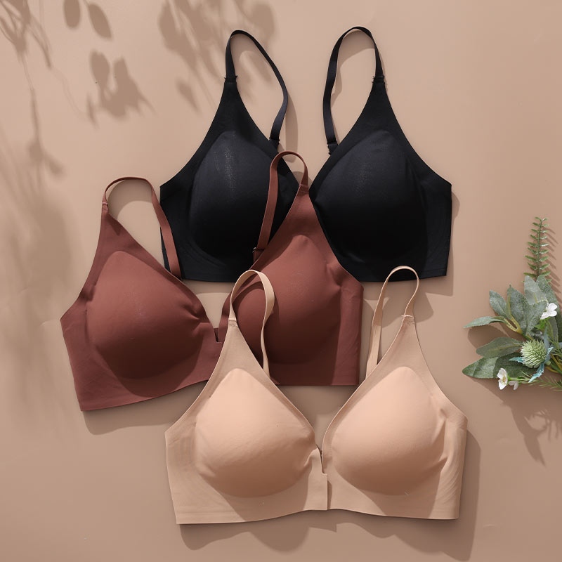 Seamless Wireless Front-Closure Bra (BX129) — alternate colourway showing fabric, cup and trim coordination