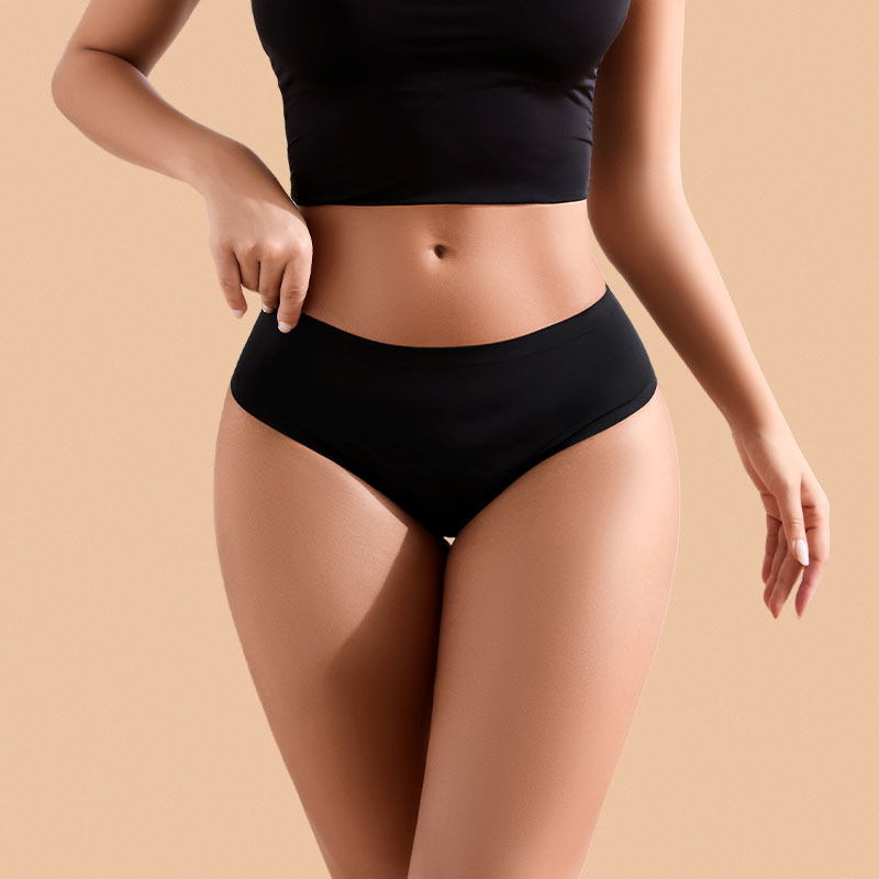 Seamless functional Period Panty (AA081) — back view of the reusable period underwear silhouette