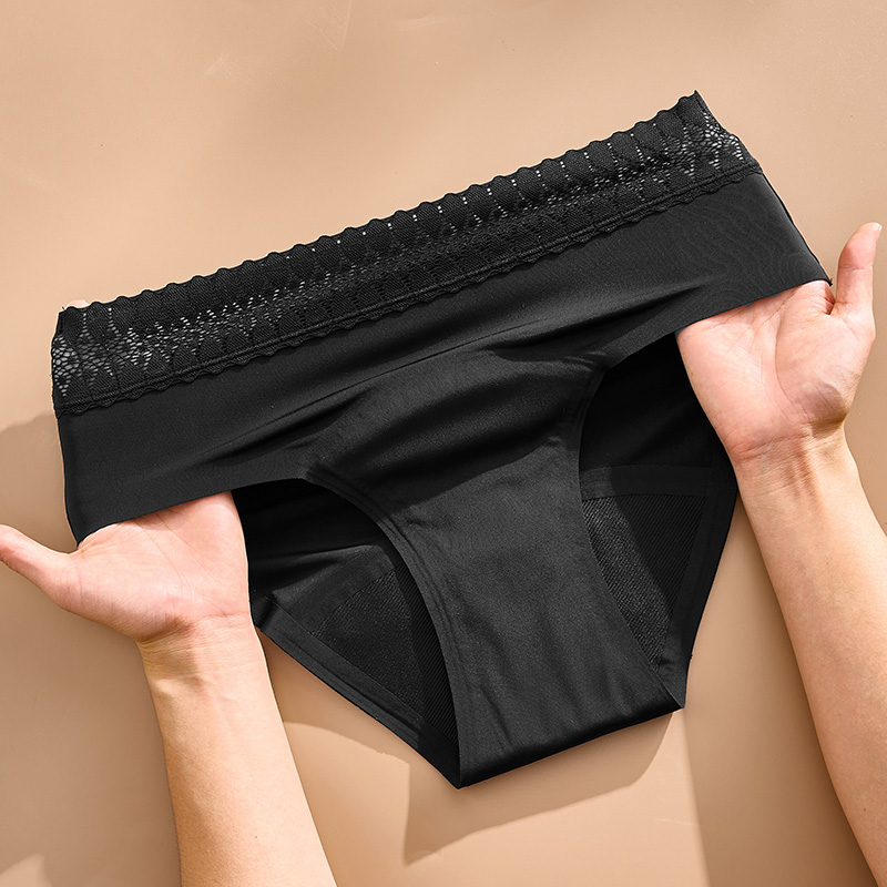Seamless functional Period Panty (AA083) — close-up of the multi-layer core construction