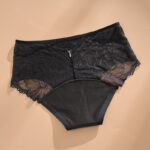 functional Reusable Lace Period Panty (AA085) — reusable period panty coverage and gusset placement