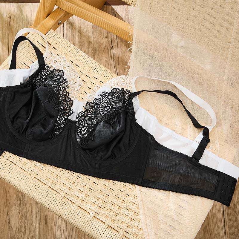 Full-Coverage Plus-Size Bralette (BY653PLUS) — close-up of cup edge, seam and soft-support construction