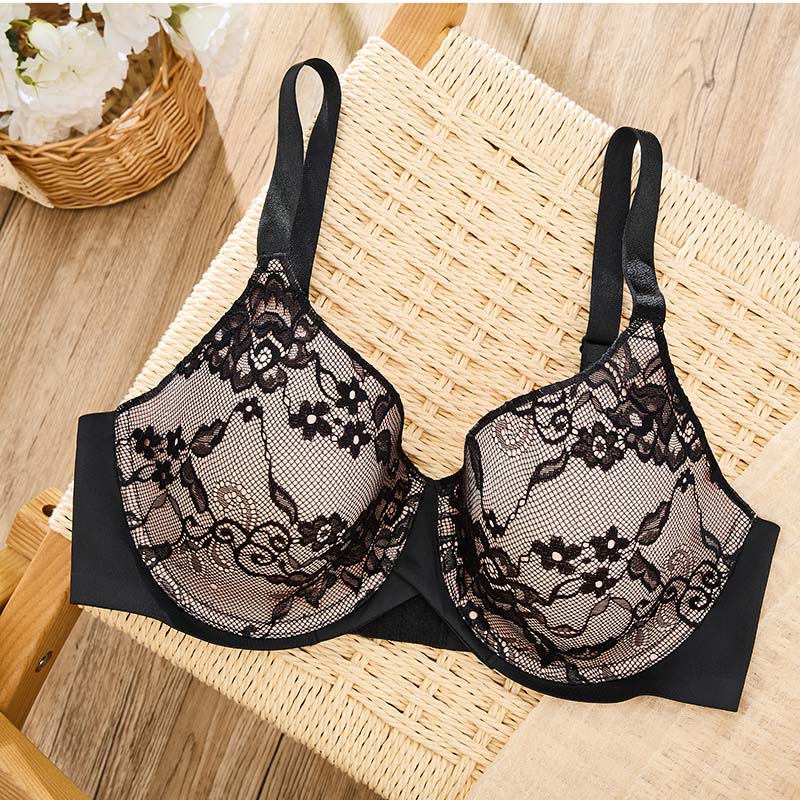 Full-Coverage Plus-Size Lace Bra (BY835PLUS) — plus-size fit and extended-size support