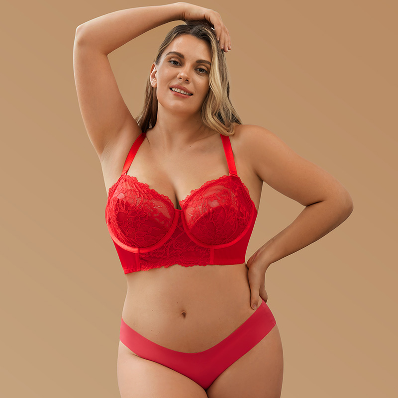 Plus-Size Lace Bra (BY833PLUS) — plus-size fit and extended-size support