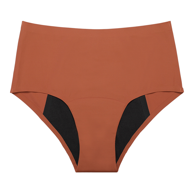 Seamless High-Waist functional Period Panty (A1131) — close-up of the multi-layer core construction
