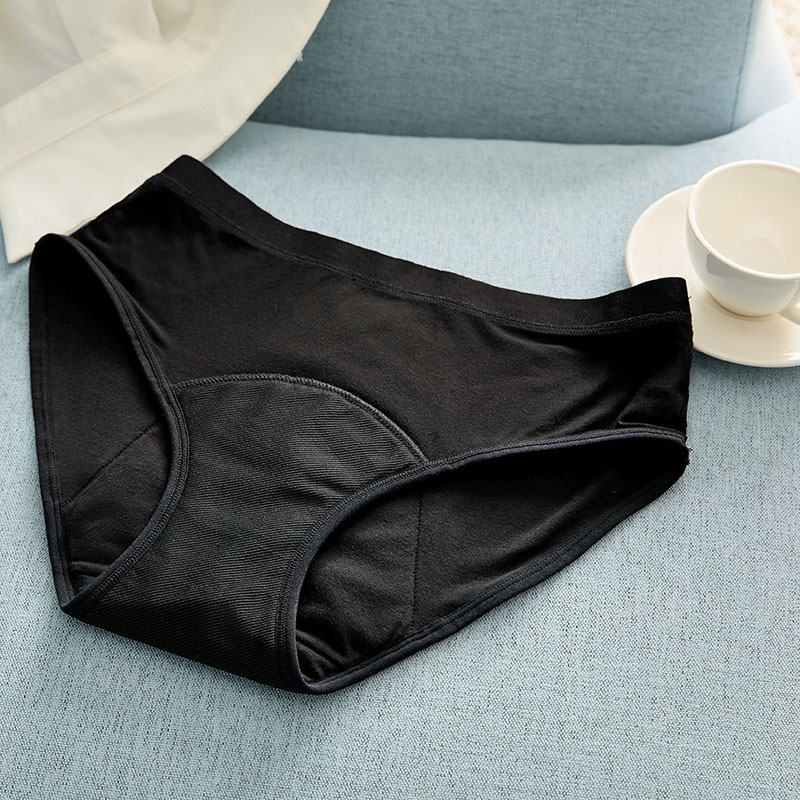 Full-Coverage Reusable Cotton Period Panty (AD106-C) — close-up of the multi-layer absorbent core construction