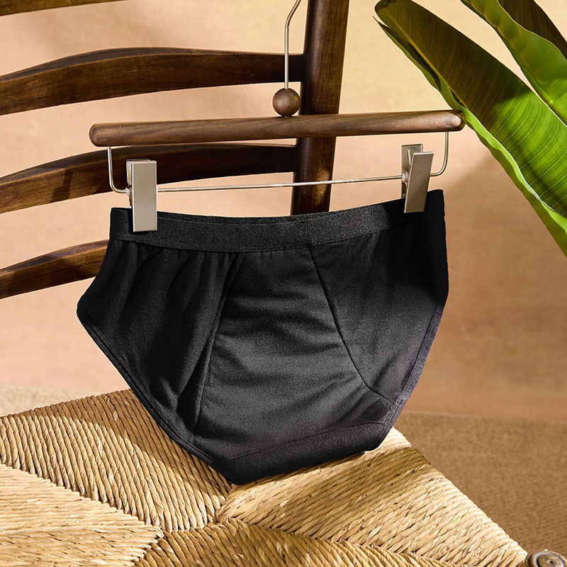 Full-Coverage Reusable Cotton Period Panty (AD106-C) — gusset and absorbent-core layout for period panty OEM production