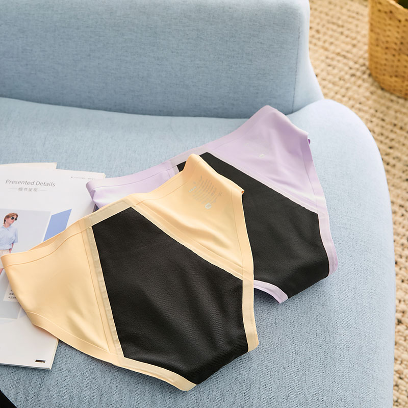 Seamless No-Show Period Panty (AA095) — close-up of the multi-layer core construction