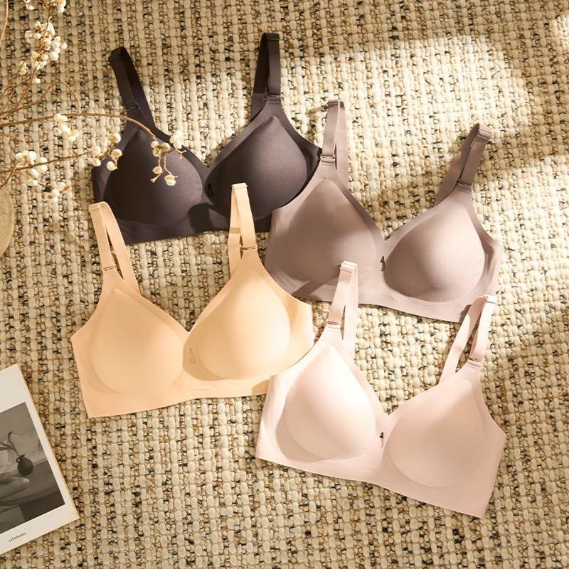Seamless Wireless Jelly Bra (BA1141) — close-up of cup edge, seam and soft-support construction