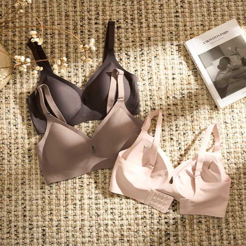 Seamless Wireless Jelly Bra (BA1141) — back closure and strap adjustment detail for OEM bra production