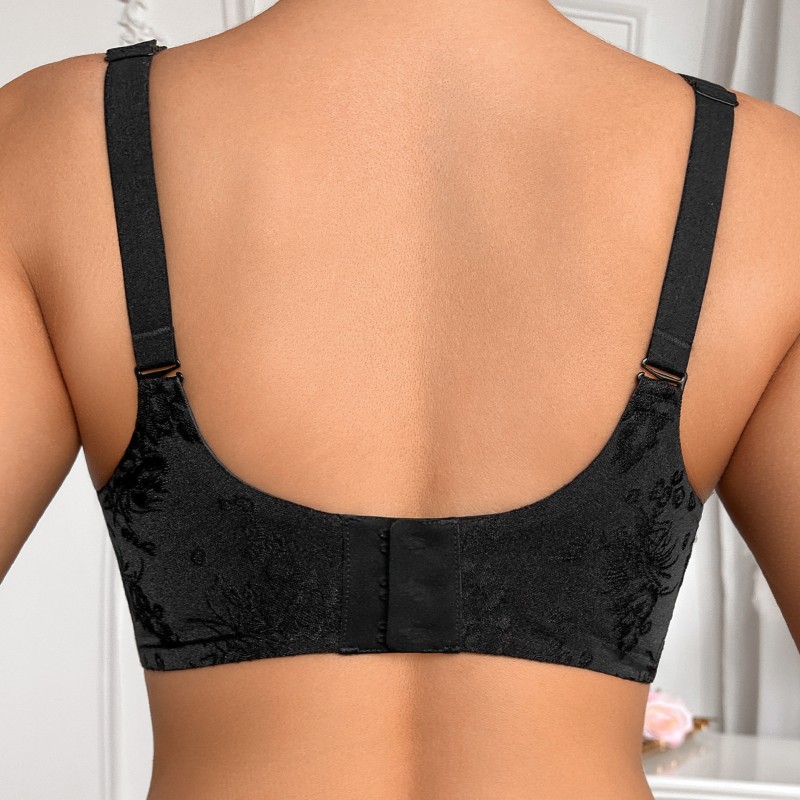 Seamless Wireless Jelly Bra (BA1296) — back closure and strap adjustment detail for OEM bra production