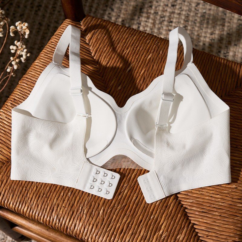 Lace Bra (BF1571) — back view showing adjustable straps and hook-and-eye closure