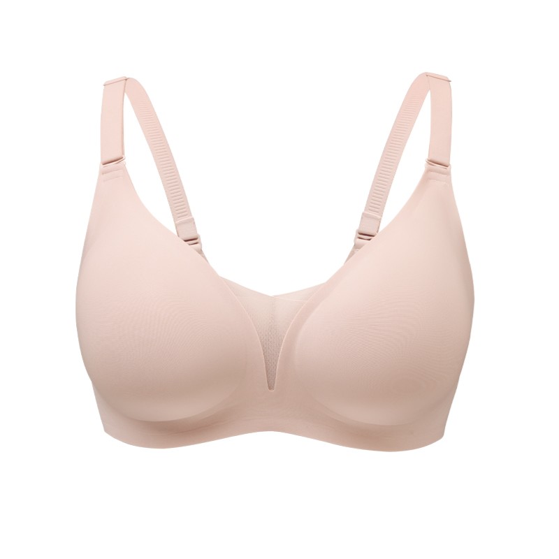 Seamless Wireless Mesh Bra (BA1143) — close-up of cup edge, seam and soft-support construction