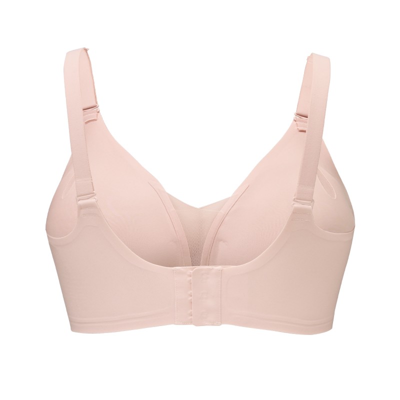 Seamless Wireless Mesh Bra (BA1143) — back closure and strap adjustment detail for OEM bra production