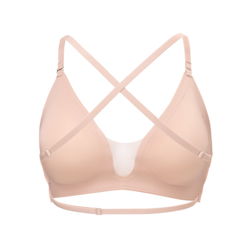 Seamless Wireless Backless Bra (BX1307) — back closure and strap adjustment detail for OEM bra production