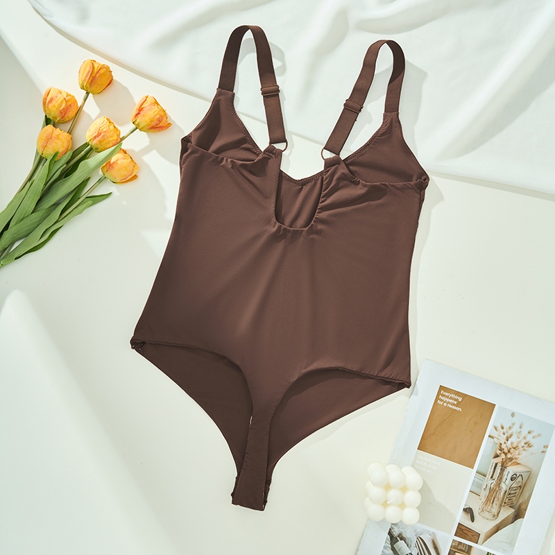 No-Show Non-Padded Shapewear Bodysuit (CH136) — inner label and fabric composition detail