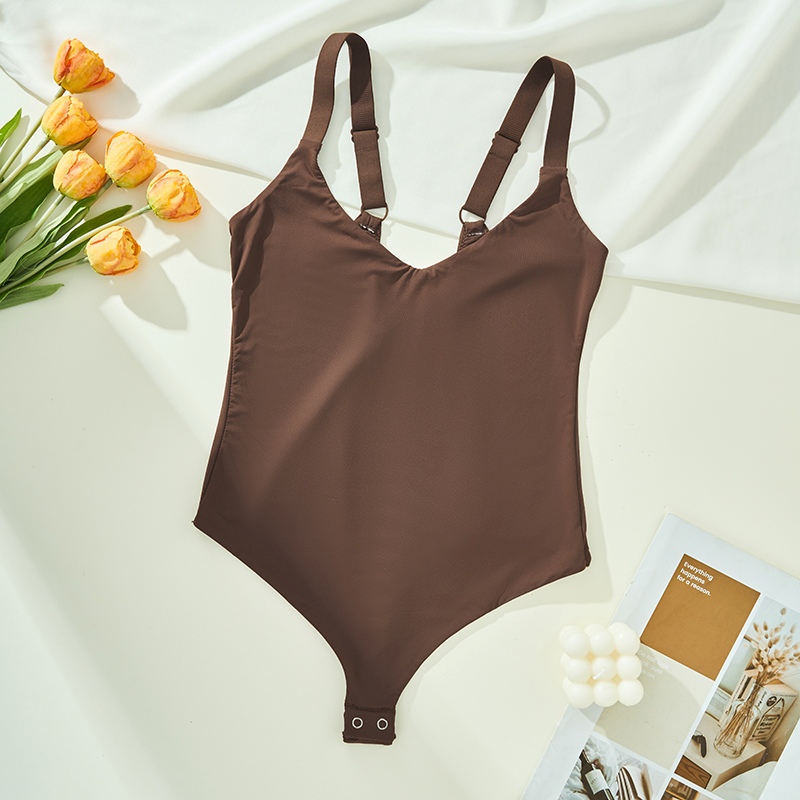 No-Show Non-Padded Shapewear Bodysuit (CH136) — three-quarter view of the sculpting shapewear silhouette
