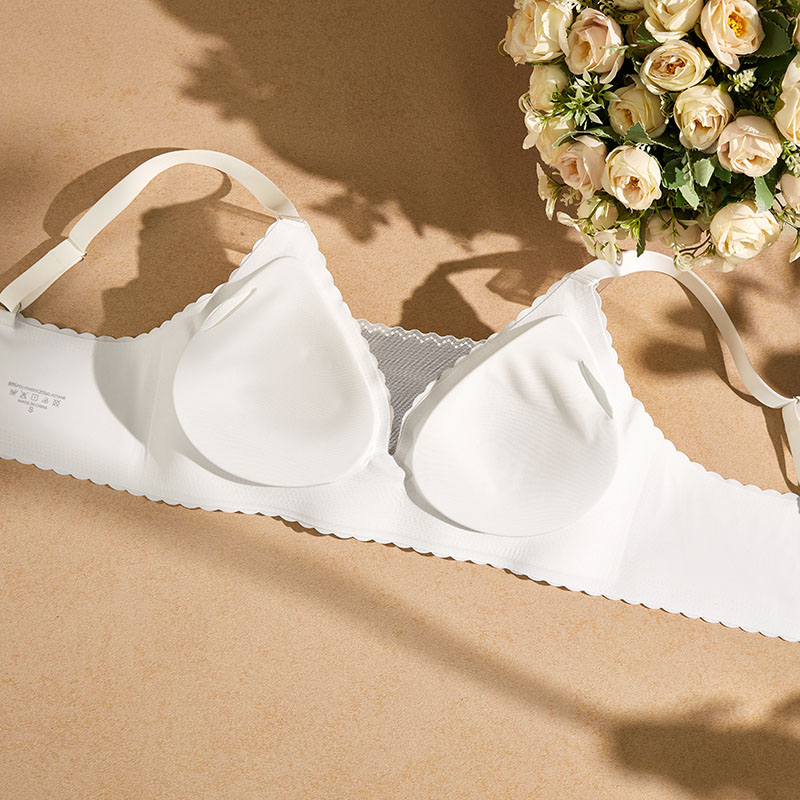 Seamless Removable-Pad No-Show Bra (BJ1146) — flat-lay view showing colour options for custom bra production