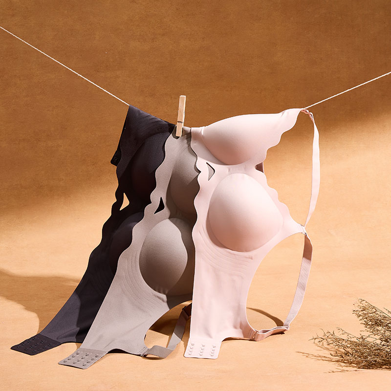 Seamless Jelly Bra (BA1142) — flat-lay view showing colour options for custom bra production
