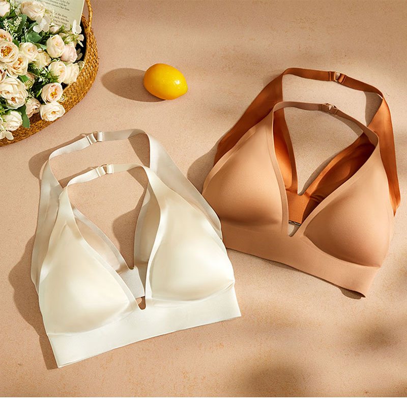 Seamless Wireless Triangle Tank Bra (BJ1830 + BJ1830A) — flat-lay view showing colour options for custom bra production