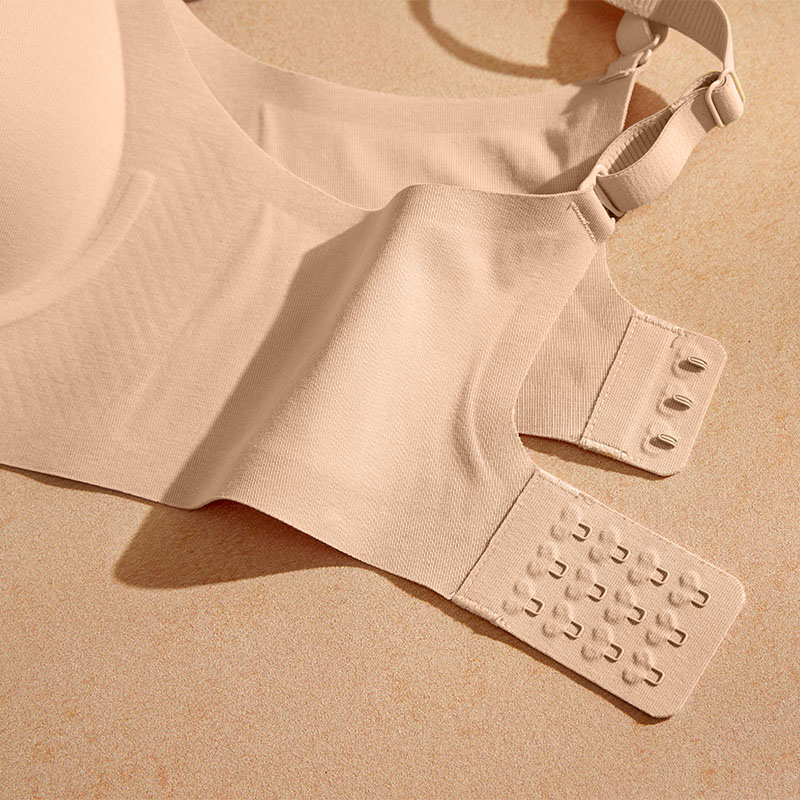 Seamless Wireless Cotton Bra (BH1838) — flat-lay view showing colour options for custom bra production