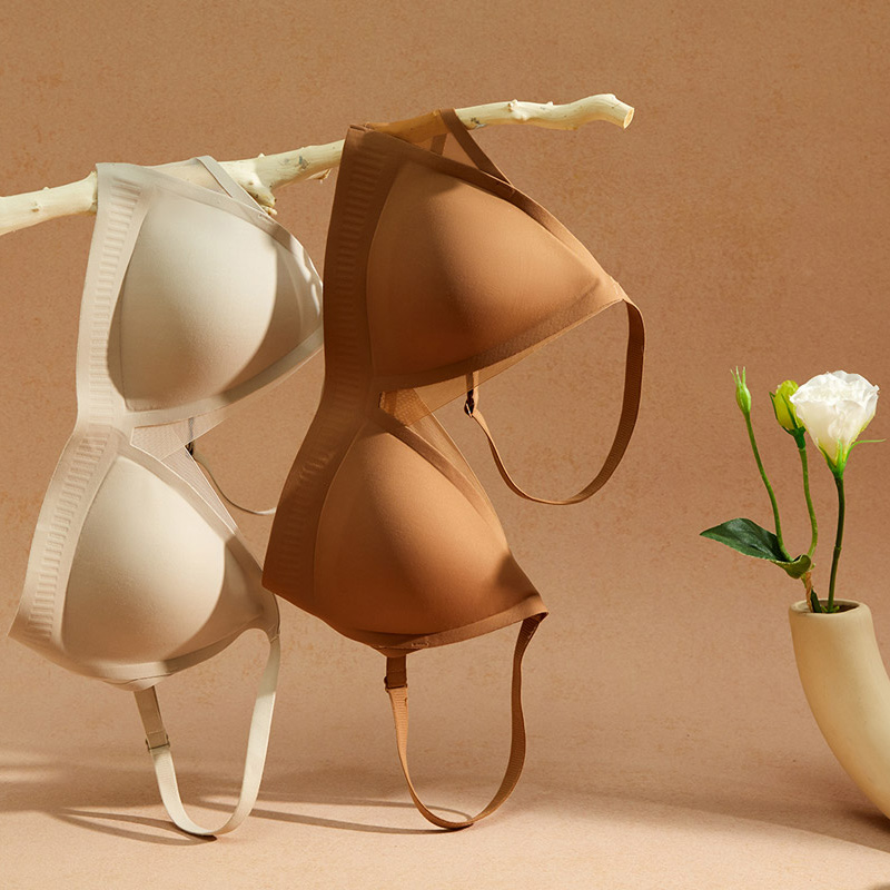 Seamless Wireless Mesh Bra (BJ1826) — wireless support and underband construction