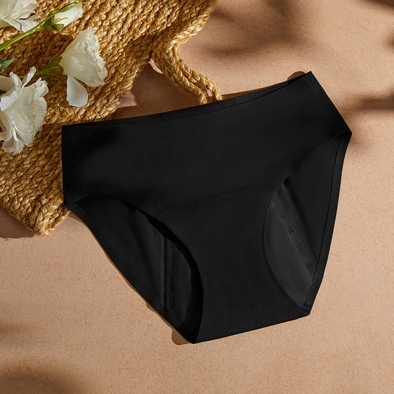 Seamless Modal Period Panty (AH164) — reusable period panty coverage and gusset placement