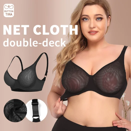 Ultra-Thin X-Support Plus-Size Bra (V210606) — plus-size fit and extended-size support