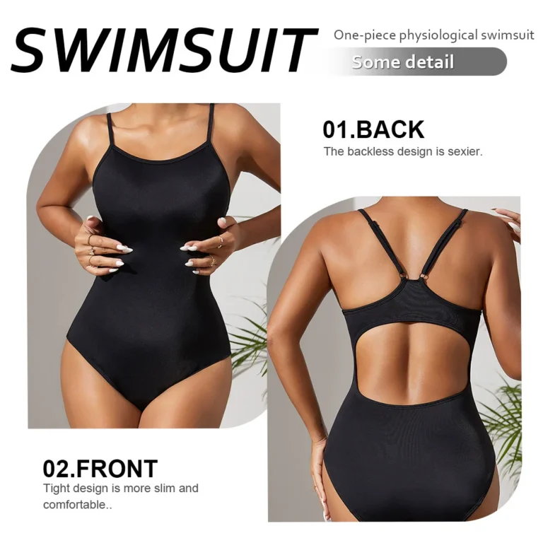 Private-Label Period Swim Brief front — reusable period panty coverage and gusset placement