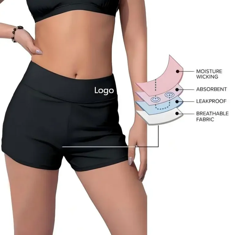 Mid-Rise Sports Period Short front — mid-rise fit and coverage
