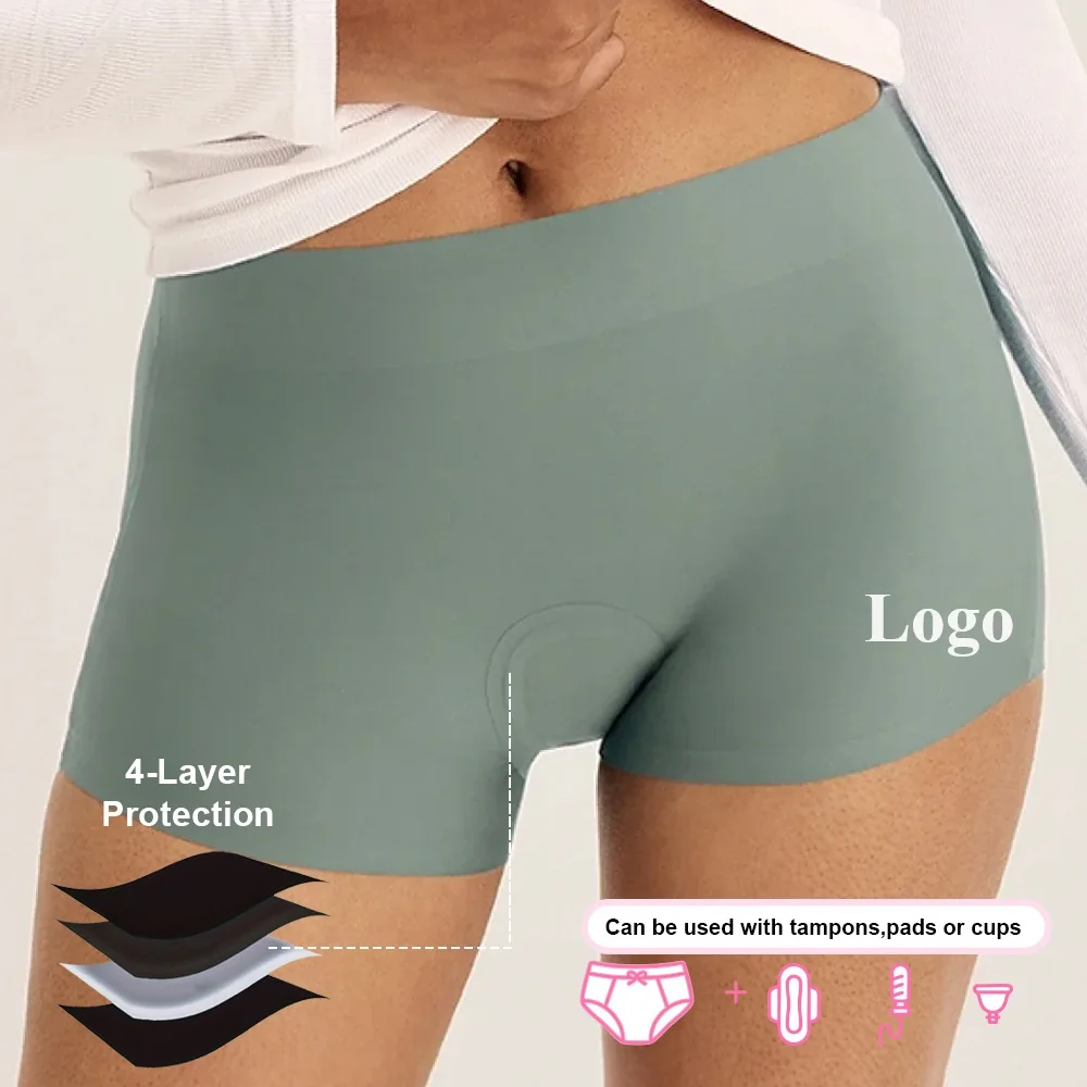 Seamless Invisible Boyshort Period Panty front — boyshort coverage and leg fit