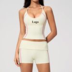 Color-Block Activewear Set: front fit showing silhouette, waistband and activewear coverage