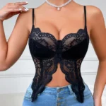 Lace butterfly-panel camisole Y011011 reference photo