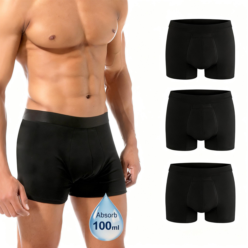 Reusable functional Cotton-Blend Boxer: front fit showing reusable boxer coverage