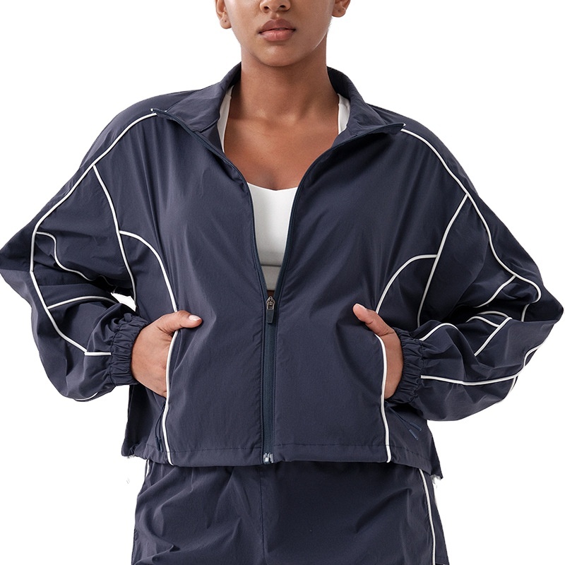 Long-Sleeve Activewear Jacket (LJ-LI-CJ01): front fit showing silhouette, waistband and activewear coverage