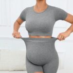 High-Waist Activewear Set: front fit showing silhouette, waistband and activewear coverage