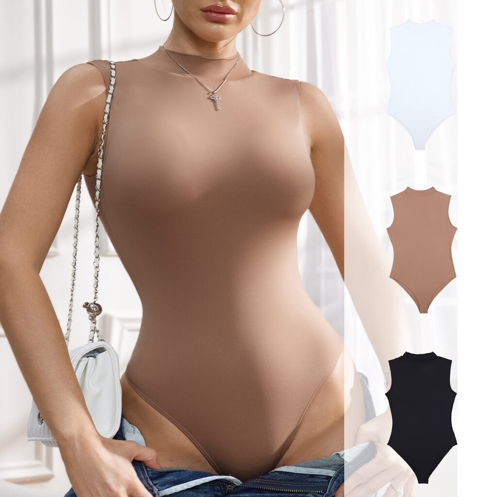 Seamless Tummy-Control Thong: front fit showing silhouette, control panels and waistband