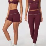 Color-Block Activewear Set (9615): front fit showing silhouette, waistband and activewear coverage