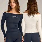 Plus-Size Activewear Top: front fit showing silhouette, waistband and activewear coverage