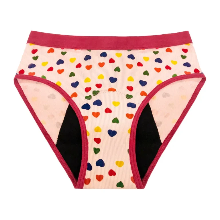 Teen Print Period Boyshort front — boyshort coverage and leg fit
