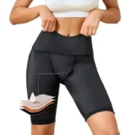 High-waist heavy-flow yoga period short Z127 reference photo