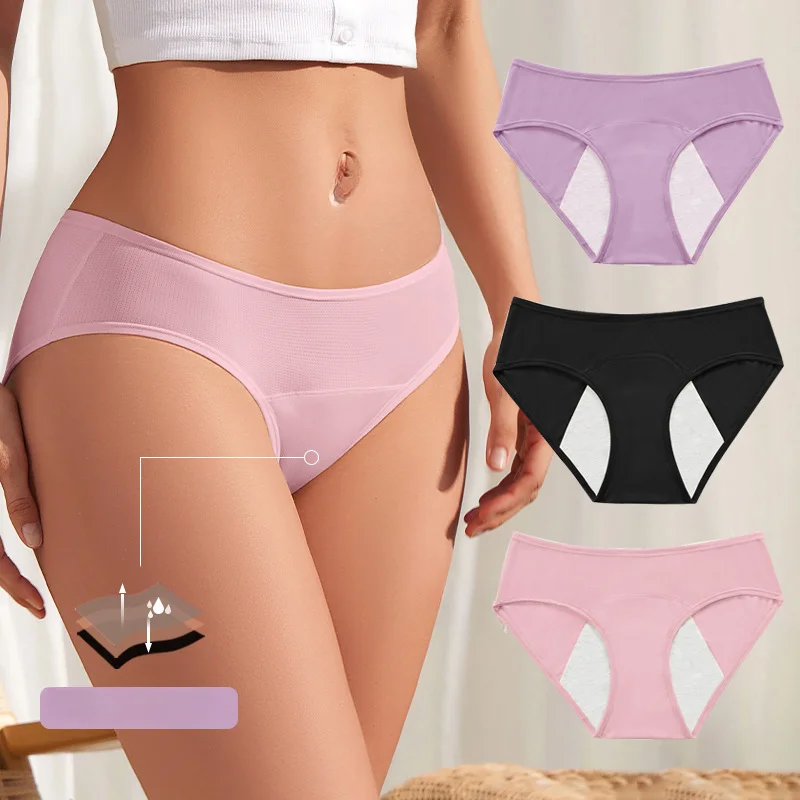 3-Layer Mesh Period Brief front — reusable period panty coverage and gusset placement