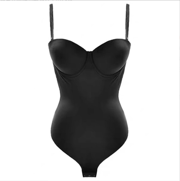 Backless Shapewear Dress (LJ-LI-824): front fit showing silhouette, control panels and waistband