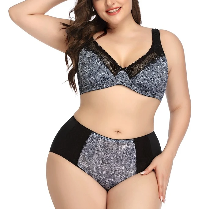 Plus-Size Two-Piece Bra Set, 38/85D-46/105D (193) — plus-size fit and extended-size support