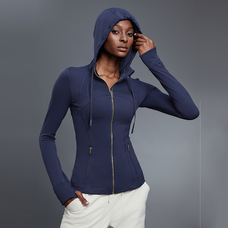 Zip-Up Activewear Jacket (DAW204-2): front fit showing silhouette, waistband and activewear coverage
