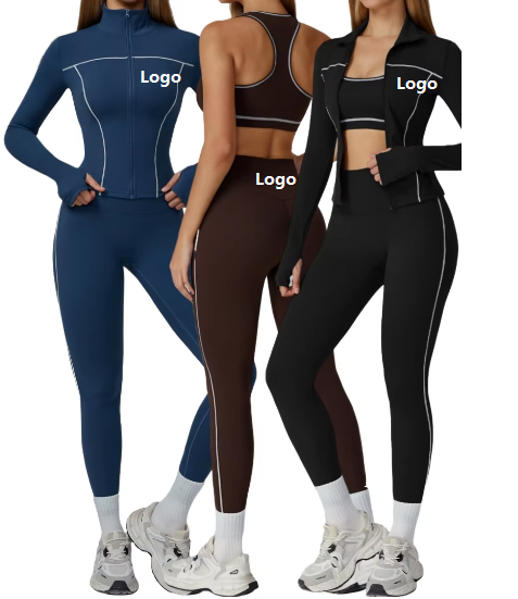 Color-Block Activewear Set: front fit showing silhouette, waistband and activewear coverage