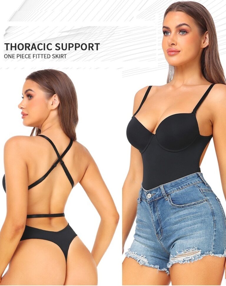 Adjustable-Strap Seamless Tummy-Control Thong: front fit showing silhouette, control panels and waistband
