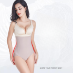 Tummy-Control Waist Trainer (4129): front fit showing silhouette, control panels and waistband