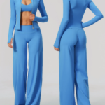 Zip-Up Activewear Set (5529): front fit showing silhouette, waistband and activewear coverage