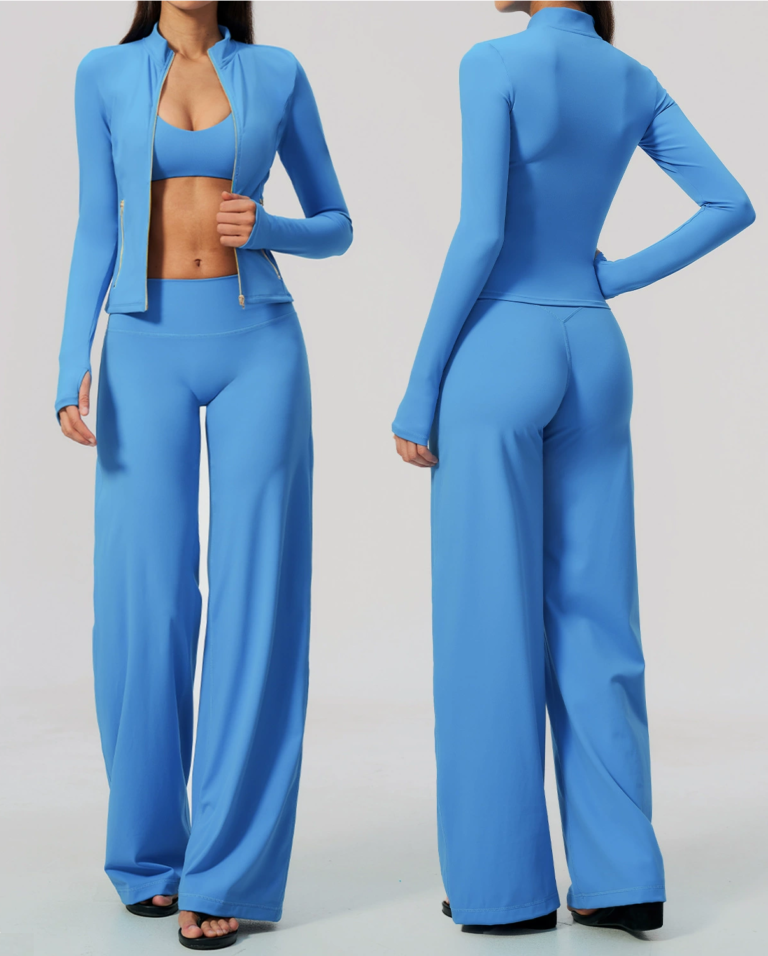 Zip-Up Activewear Set (5529): front fit showing silhouette, waistband and activewear coverage