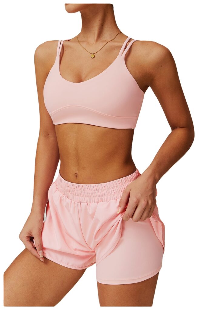 Pockets Activewear Pants (LJ-D4001): front fit showing silhouette, waistband and activewear coverage